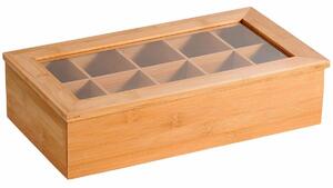 Kesper 58901 Organizator ceai bambus, 10compartimente, 36 x 20 x 9 cm
