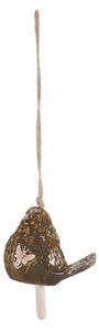 Clopot suspendat din ceramică Pasăre, verde , 13 x45 x 9 cm