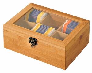 Kesper 58902 Organizator ceai bambus, 6compartimente , 21,5 x 15 x 8,5 cm