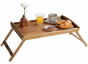 Kesper 28020 Tavă de servit cu picioare pliabiledin acacia, 55 x 35 cm