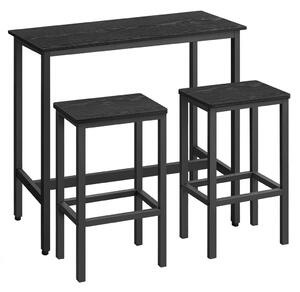 Set masa de bar si 2 scaune de bar Vasagle Negru 1000x400x885 cm