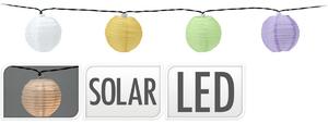 Lanț solar ProGarden cu lanterne LED colorate, 3m, alb cald