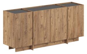 Comodă DORMA, pin/gri antracit, PAL melaminat, 180x45x80 cm