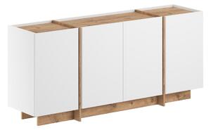Comodă DORMA, alb/pin, PAL melaminat, 180x45x80 cm