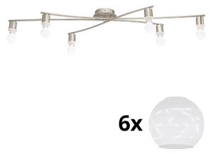 Plafonieră LED Eglo MY CHOICE 6xE14/4W/230V crom/alb