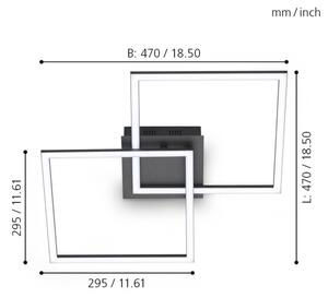 Lustră LED dimabilă aplicată Eglo 75553 PALMAVES LED/28W/230V 3000-6500K + telecomandă