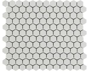 Mozaic ceramic Mirava Hexagon 29,6x25,8 cm alb mat
