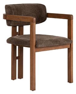 Scaun TOSCANA, maro/nuc, stofă/fag, 54x54x76 cm