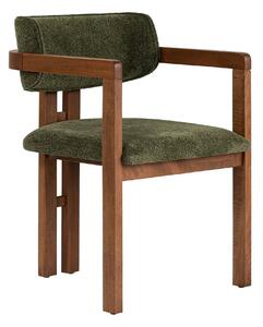 Scaun TOSCANA, verde/nuc, stofă/fag, 54x54x76 cm