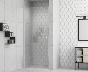 Ușă duș pentru nișă batantă form&style MODENA 100x195 cm profil crom sticlă transparentă