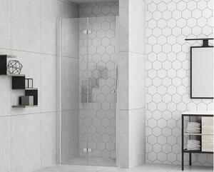 Ușă duș pentru nișă pliantă form&style MODENA 90x195 cm profil crom sticlă transparentă