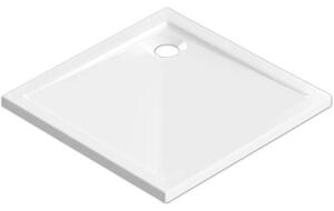 Cădiță de duș pătrată Jungborn CINQUE 80x80x4,5 cm acril alb lucios