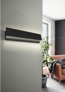 Aplică perete interior cu LED integrat Zubialde 1x12W, oțel/negru