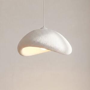 Opviq Lampă suspendată LUNA, albă, 52 x 40 cm, fibră de sticlă, E27, reglabil, Alb, Camera de zi / sufragerie, Plastic, Modern