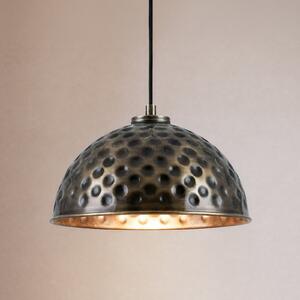 Opviq Lampă suspendată ECHO, alamă antică, Ø 26 cm, metal, E27, reglabil, Bronz / Alamă Veche, Camera de zi / sufragerie, Metal