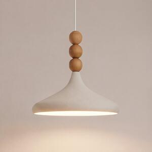 Opviq Lampă suspendată Eysan, bej, Ø 35 cm, metal, E27, reglabil, Bej, Camera de zi / sufragerie, Metal, Scandinavă