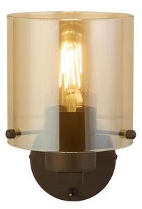 Searchlight SWEDEN 88912-1MO - Aplică de perete 1xE27/60W/230V maro/fumuriu