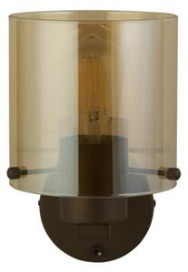 Searchlight SWEDEN 88912-1MO - Aplică de perete 1xE27/60W/230V maro/fumuriu