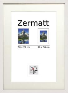 Ramă foto lemn Zermatt albă 50x70 cm