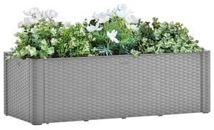 Strat înălțat grădină sistem automat udare gri 100x43x33 cm