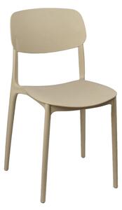 Scaun stivuibil Berdian, Polipropilena, Cappuccino, 38x49x79 cm