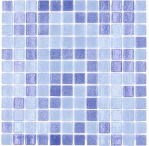 Mozaic piscină sticlă VP1158PUR albastru 31,6x31,6 cm