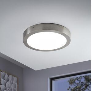 Plafonieră cu LED integrat Eglo Crosslink 21W 2700 lumeni, lumină RGB, Ø300 mm, nichel mat