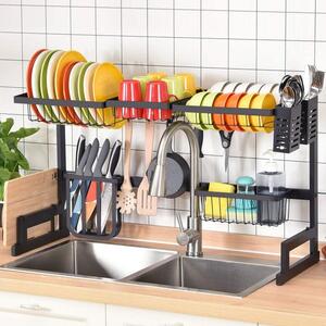 Scurgator de vase deasupra chiuvetei, 65 cm, Negru