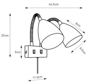 Markslöjd 108900 - Aplică de perete CIRO cu 2 spoturi (2x GU10, 7W, 230V), alb