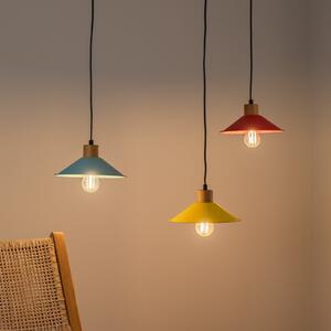 Opviq Lampă suspendată Manavgat N-553 3 becuri galben/albastru/roșu, reglabil, Multicolor, Camera de zi / sufragerie, Metal, Modern