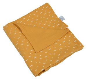 Pătură pentru copii galbenă din muselină 75x75 cm – Bébé Douceur