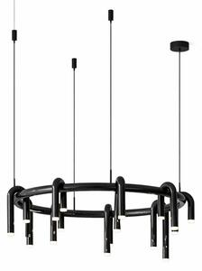 Corp de iluminat Led suspendat Tube Black 80x80x28cm