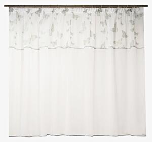 Perdea Velaria voal alb si fluturi verzi, 290x145 cm