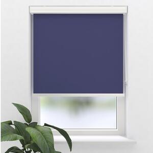 Rulou opac Soluna V34 albastru 50x175 cm, casetă albă