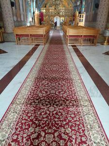 Traversa Hol, Model Clasic 1555 210, Festonata, Latime 100 cm, Rosu 100 x 200