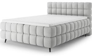 Pat boxspringbett Sabeno gri deschis 180/200 cm