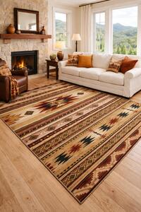 Covor Traditional Sufragerie, Model 15080 120, Bej Maro 250x350