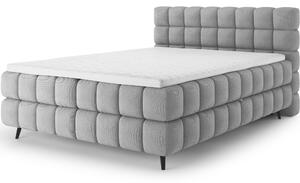 Pat boxspringbett Sabeno gri deschis 140/200 cm