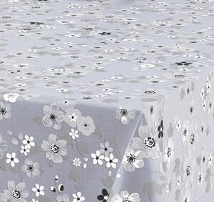 Mușama Bonita Flowers gri 140 cm lățime (la metru)