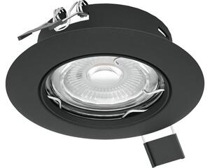 Spot LED încastrat Peneto GU10 4,6W Ø87 mm, bec LED inclus, negru