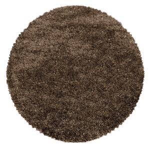 Covor maro închis rotund ø 80 cm Fluffy – Ayyildiz Carpets