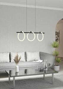 Pendul cu LED integrat Caranacoa 3x9W 3600 lumeni, alb/negru