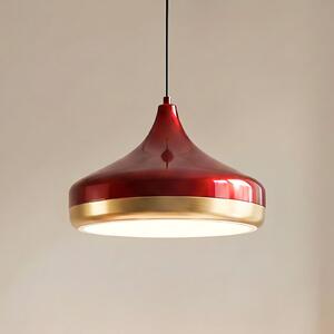 Opviq Lampă suspendată Yıldo, roșu vin, Ø 36 cm, metal, E27, reglabil, Roșu, Camera de zi / sufragerie, Metal, Modern