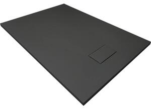 Cădiță de duș dreptunghiulară slim SMC 100x80 cm negru