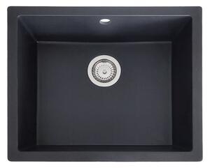 Chiuveta de bucatarie din granit Joanna sub blat - Negru
