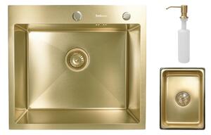 Chiuveta de bucatarie handmade Sandonna HD5550 - Auriu