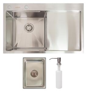 Chiuveta de bucatarie handmade Sandonna HD7850 - Inox
