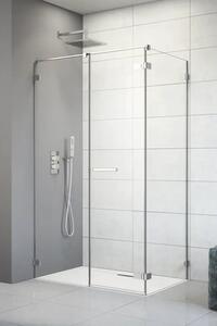 Perete lateral pentru cabină duș Arta S2, 100x200 cm, sticlă securizată transparentă, profil crom