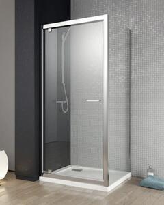 Perete lateral pentru cabină duș Twist DW+S, 80x190 cm, sticlă securizată transparentă, profil crom