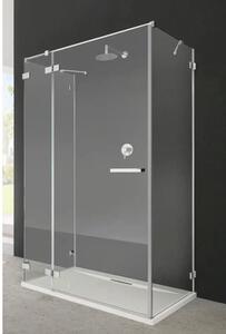 Perete lateral pentru cabină duș Euphoria S1, 80x200 cm, sticlă securizată transparentă, profil crom